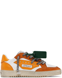 orange Segeltuch niedrige Sneakers von Off-White