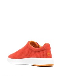 orange Segeltuch niedrige Sneakers von Timberland