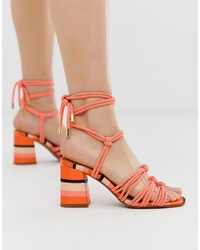 orange Segeltuch Sandaletten von ASOS DESIGN