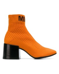 orange Segeltuch Stiefeletten von MM6 MAISON MARGIELA