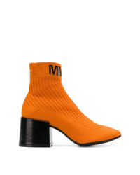 orange Segeltuch Stiefeletten von MM6 MAISON MARGIELA