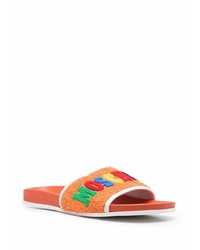 orange Segeltuchsandalen von Moschino