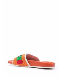 orange Segeltuchsandalen von Moschino