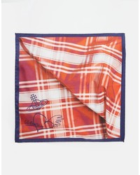 orange Seide Einstecktuch mit Schottenmuster von Vivienne Westwood