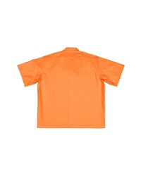 orange Seide Kurzarmhemd von Balenciaga