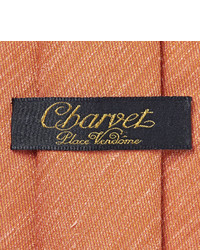 orange Seidekrawatte von Charvet