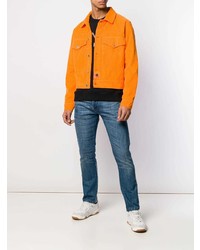 orange Shirtjacke aus Cord von Kenzo