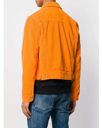 orange Shirtjacke aus Cord von Kenzo