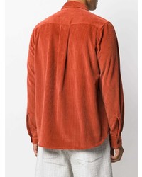orange Shirtjacke aus Cord von Kenzo