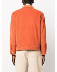 orange Shirtjacke aus Cord von Pop Trading Company