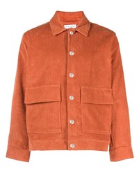 orange Shirtjacke aus Cord von Pop Trading Company