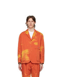 orange Mit Batikmuster Shirtjacke