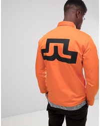 orange Shirtjacke von J. Lindeberg