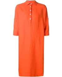 orange Shirtkleid
