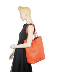 orange Shopper Tasche aus Leder von COLLEZIONE ALESSANDRO