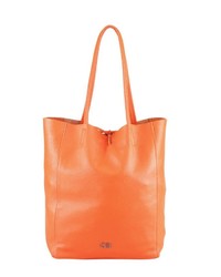 orange Shopper Tasche aus Leder von COLLEZIONE ALESSANDRO