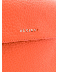 orange Shopper Tasche aus Leder von Orciani