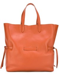orange Shopper Tasche aus Leder von Jil Sander