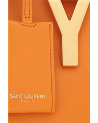 orange Shopper Tasche aus Leder von Saint Laurent