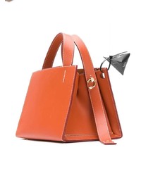 orange Shopper Tasche aus Leder von Danse Lente