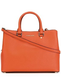 orange Shopper Tasche aus Leder von Michael Kors
