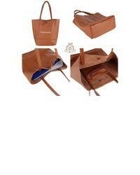 orange Shopper Tasche aus Leder von MIRROSI