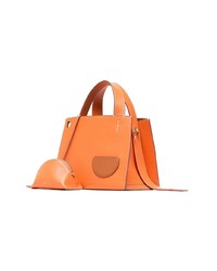 orange Shopper Tasche aus Leder von Danse Lente