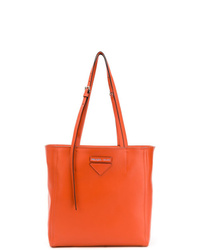 orange Shopper Tasche aus Leder von Prada