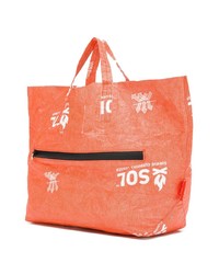 orange Shopper Tasche aus Leder von Takahiromiyashita The Soloist