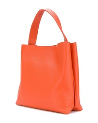 orange Shopper Tasche aus Leder von Orciani
