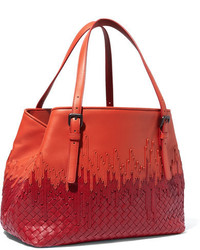 orange Shopper Tasche aus Leder von Bottega Veneta