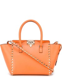 orange Shopper Tasche aus Leder von Valentino Garavani