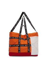 orange Shopper Tasche aus Segeltuch