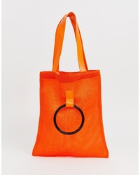 orange Shopper Tasche aus Segeltuch von French Connection