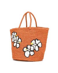 orange Shopper Tasche aus Stroh von SENSI STUDIO