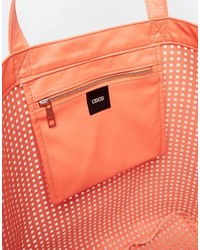 orange Shopper Tasche mit Ausschnitten von Asos