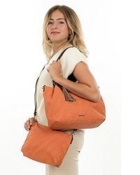 orange Shopper Tasche von EMILY & NOAH