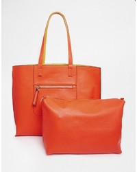 orange Shopper Tasche von Oasis