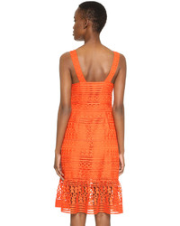 orange Spitzekleid von Diane von Furstenberg