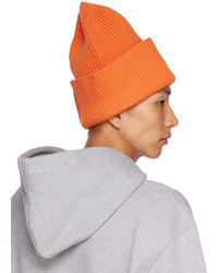 orange Strick Mütze von Jacquemus