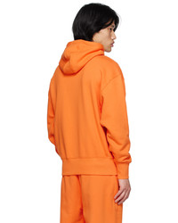 orange Strick Pullover mit einem Kapuze von AMI Alexandre Mattiussi