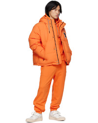 orange Strick Pullover mit einem Kapuze von AMI Alexandre Mattiussi