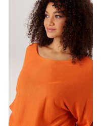 orange Strick Pullover von Aniston PLUS