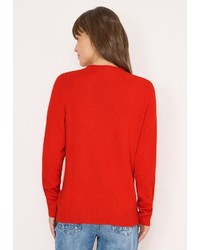 orange Strick Pullover von Cecil