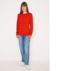 orange Strick Pullover von Cecil