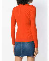 orange Strick Strickjacke von Courreges