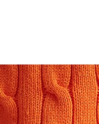 orange Strick Strickpullover