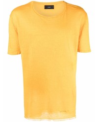 orange Strick T-Shirt mit einem Rundhalsausschnitt von Alanui