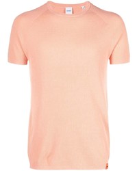orange Strick T-Shirt mit einem Rundhalsausschnitt von Aspesi