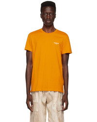 orange Strick T-Shirt mit einem Rundhalsausschnitt von Balmain